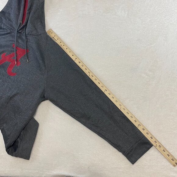 Men's Colosseum Heather Gray Alabama Crimson Tide Embroidered Pullover Hoodie - Picture 9 of 10